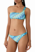Zigzag One-Shoulder Bikini Set