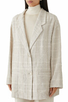 Tweed Check Effect Blazer