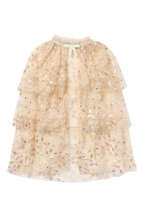 Kids Sequin Tulle Cape