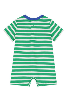 Kids Striped Cotton Jersey Shortall