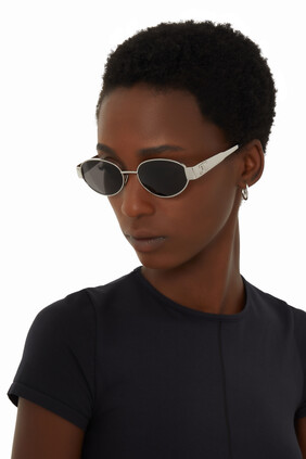 Triomphe Oval Metal Sunglasses