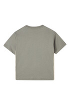 Kids Micro Eagle Embroidered Cotton T-Shirt