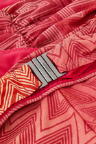 Mare Chevron Lycra Lurex Bandeau Tie Bikini Set