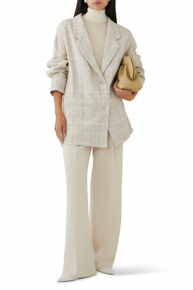 Tweed Check Effect Blazer