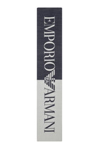 Two-Tone Oversized Logo Wool-Blend Scarf