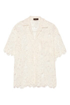 Lace Scalloped-Hem Shirt