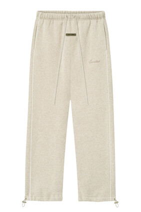 Relaxed Fleece Sweatpants with Piping