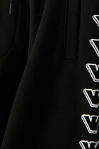 Kids Drawstring Eagle Logo Patch Trousers