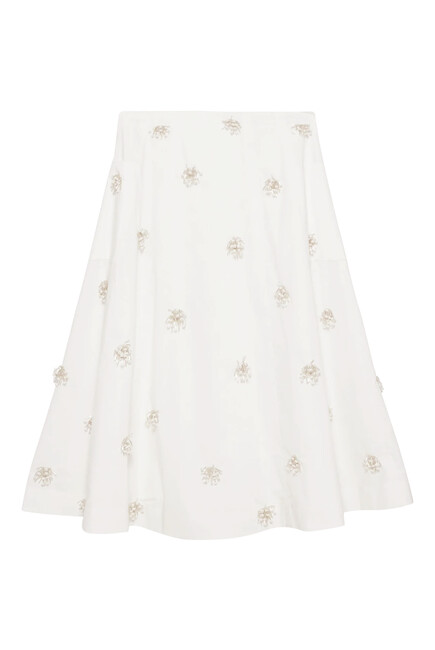 Novanna Embellished Midi Skirt