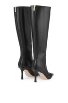 Agathe 85 Leather Knee-High Boots