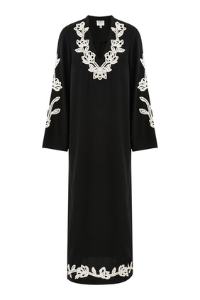 Daha Floral-Embroidered Kaftan
