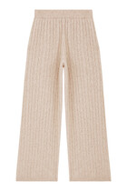 Cable-Knit Cropped Trousers