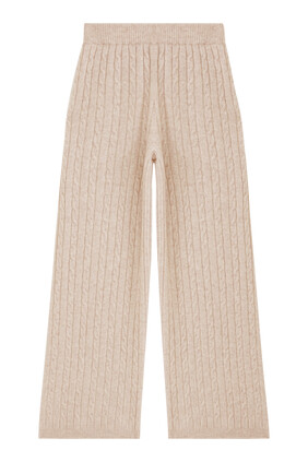 Cable-Knit Cropped Trousers