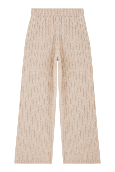 Cable-Knit Cropped Trousers