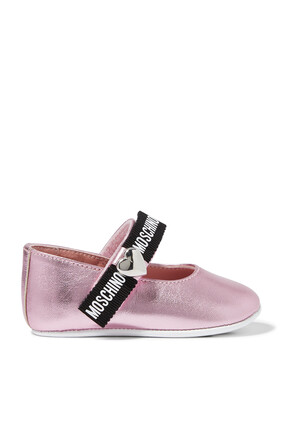 Kids Logo Leather Ballets