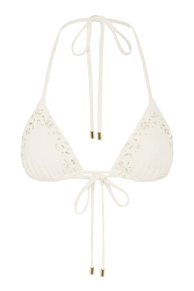Memoir Embroidered String Triangle Bikini Top