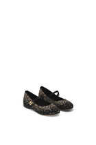 Kids Satin Ballet Flats with Rhinestones