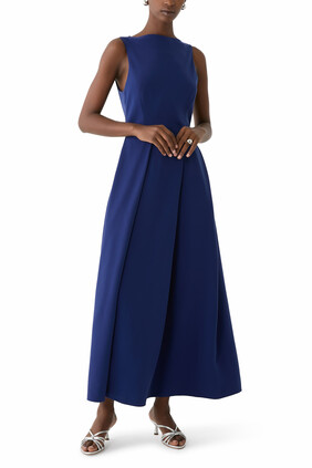 Pleated Midi Dress