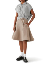 Hoodie Dress with Flounce Skirt