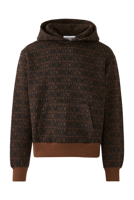 All-Over Logo Zip-Up Hoodie