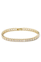 Emerald Cut Baguette Tennis Bracelet, 14k Vermeil on Sterling Silver with Cubic Zirconia