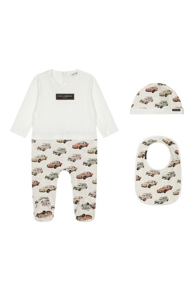Kids 3-Piece Gift Set in Printed Jersey