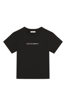 Kids Embroidered Logo Cotton T-Shirt