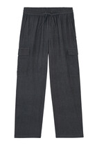 Airy Organic Cotton Twill Cargo Pants