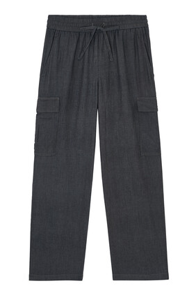 Airy Organic Cotton Twill Cargo Pants
