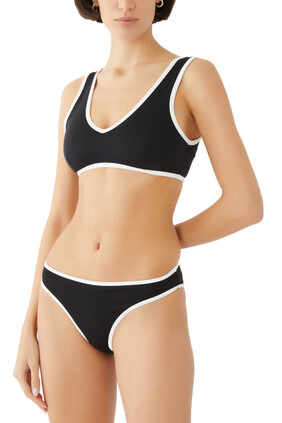 Varsity Support Crop Bikini Top