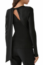 Slash Neck Jersey Top