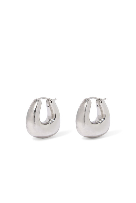 Sculptural Chubby Small Hoop Earrings