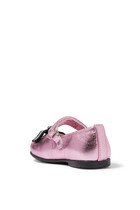 Kids Logo Leather Ballets