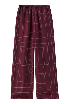 Monogram Silk PJ Bottoms