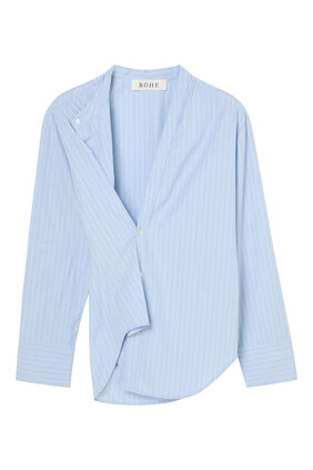 Overlap Striped Shirt