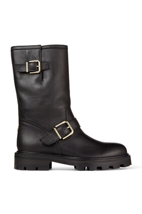 Leather Biker Boots