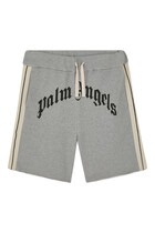 Curved Logo Track Varsity Shorts