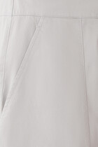 Garment Dyed Silky Cotton Asymmetrical Balloon Skirt