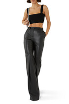 Square-Necked Cropped Bandeau Top