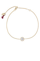  Solitaire Moissanite Bracelet,  14K Vermeil
