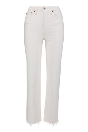 70's High Rise Stove Pipe Jeans