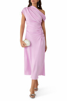 Joanna Satin Midi Dress