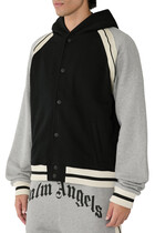 Curved Logo Track Varsity Jacket