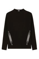 Rhinestone-Embellished Logo Sweatshirt