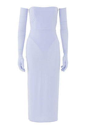 Crystal Embellished Strapless Dress