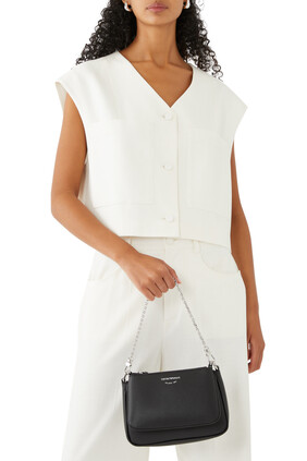 Adjustable Strap Chain-Link Shoulder Bag