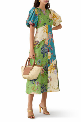 Avery Spliced Midi Dress