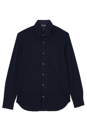 Micro EA Text Logo Long Sleeves Shirt