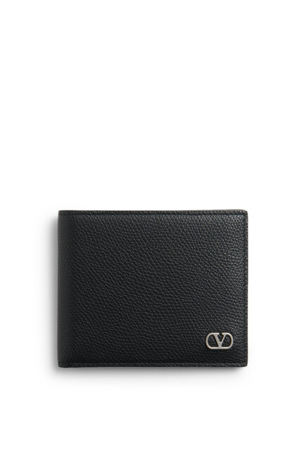 VLogo Signature Grainy Calfskin Wallet