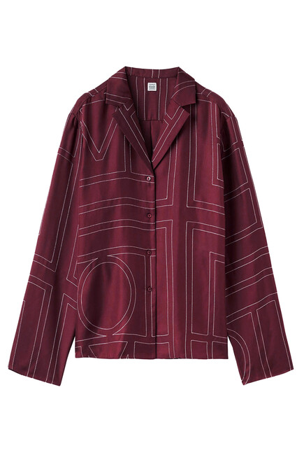 Monogram Silk PJ Top